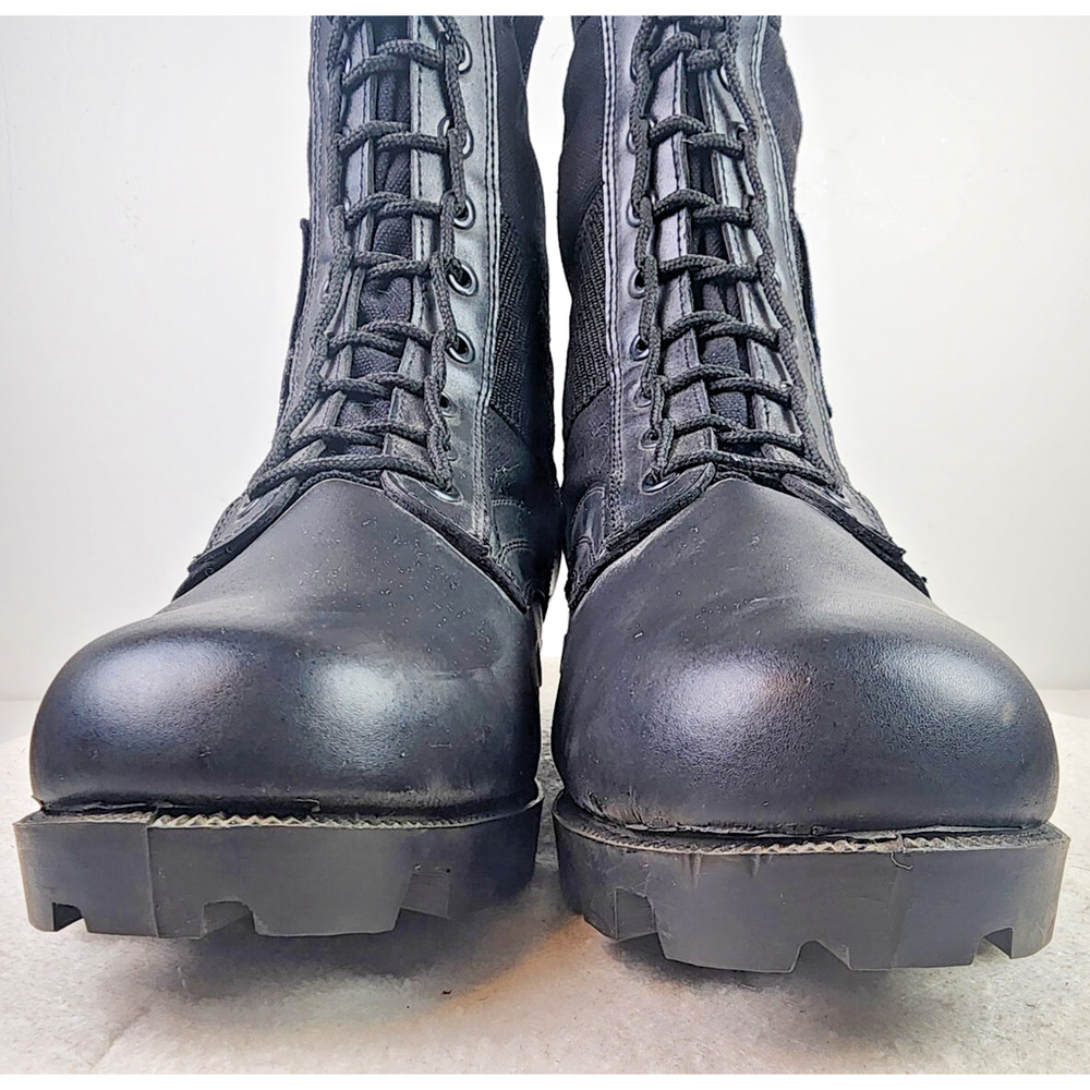 In Memoriam Tactical Full Grain Black Leather Training Hiking Combat Boots Sz 11 - Picture 7 of 11